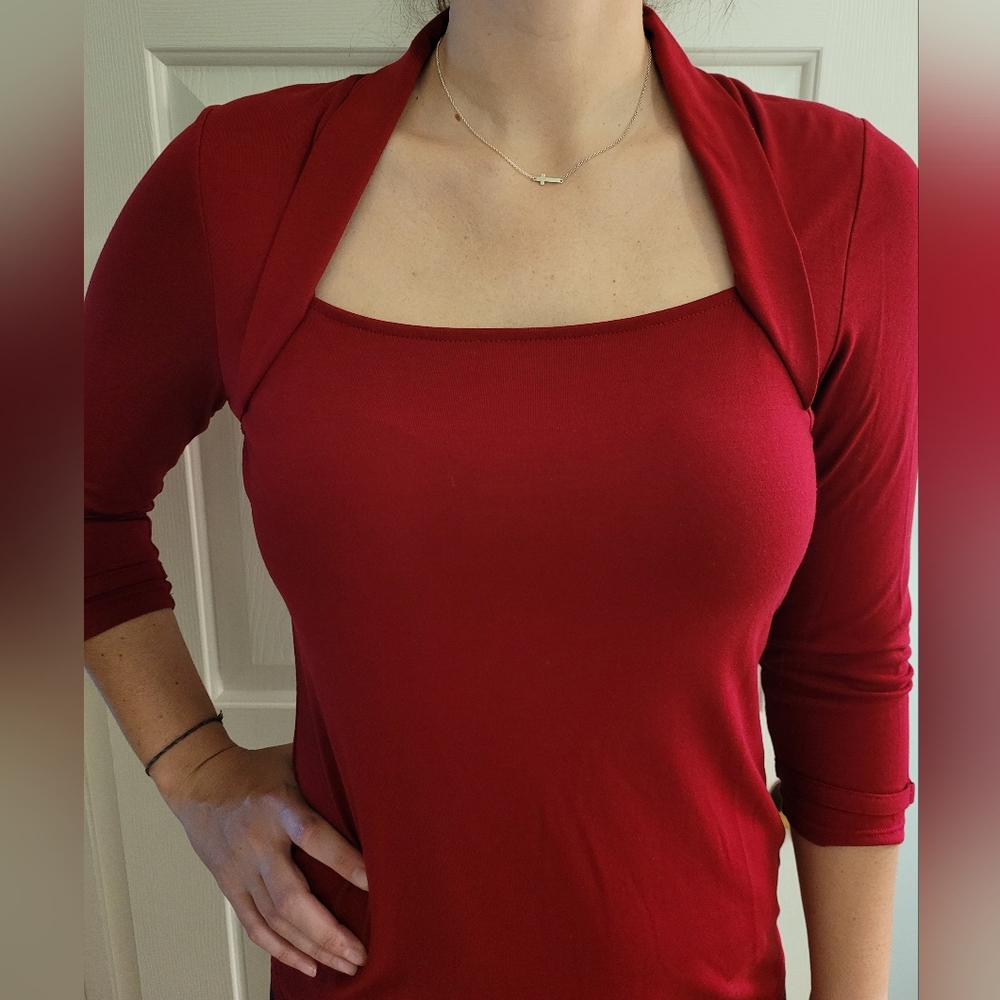 White House Black Market Red Women's Top